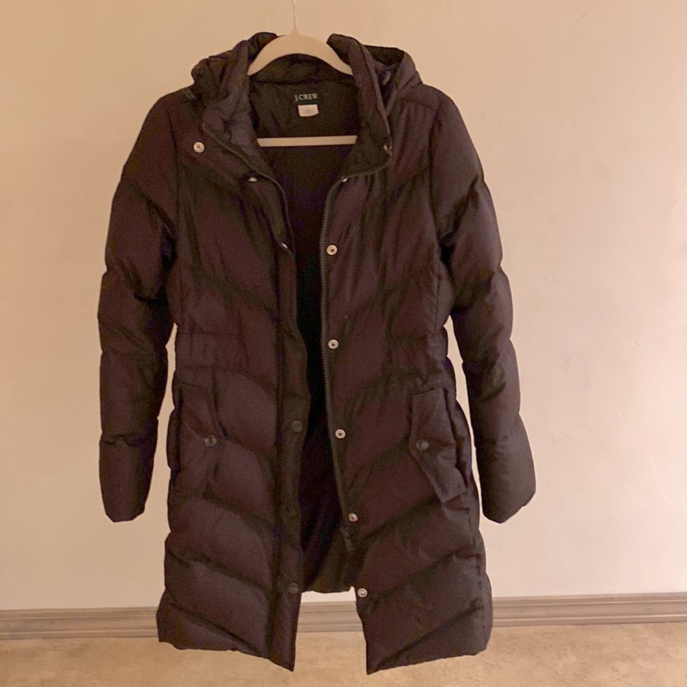 J.Crew Brown Down Jacket Size Small - image 5